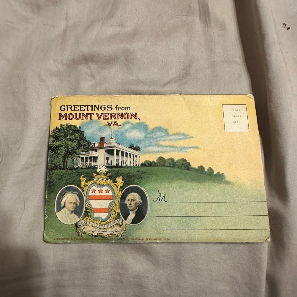 Vintage Mount Vernon VA Souvenir Booklet George & Martha Washington Ephemera